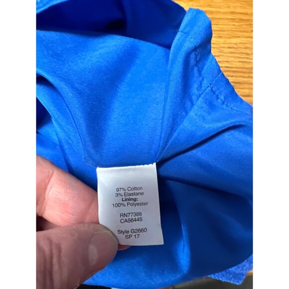 J. Crew Womens Royal Blue Basketweave Short Sleeve Dress Size 8 - Picture 5 of 7